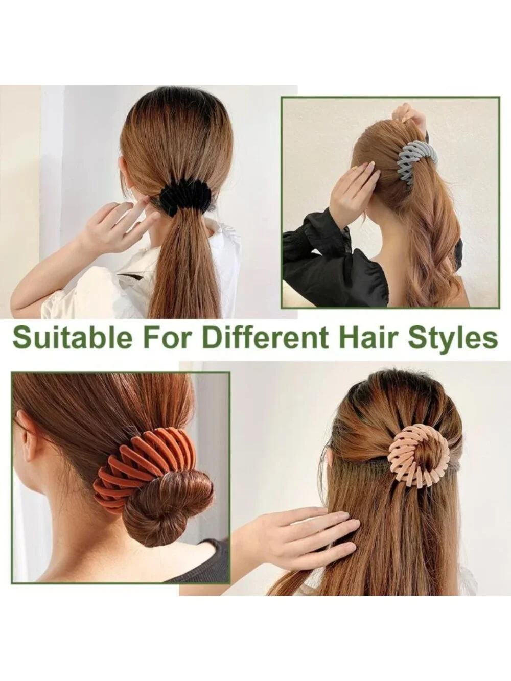 Expandable Hair Bun Maker Clip - Magic Hair Accessories for Women, Ponytail